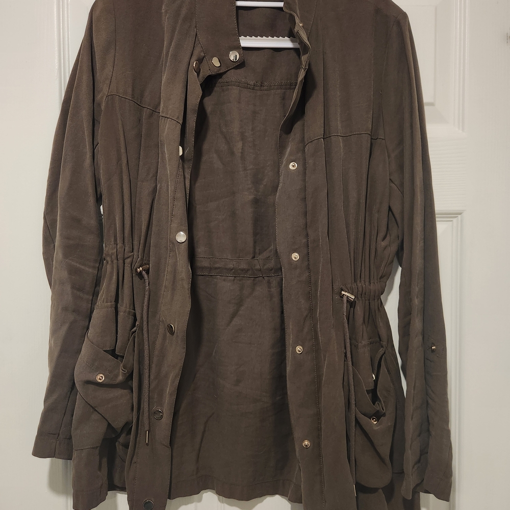 Zara Utility Jacket in Deep Brown